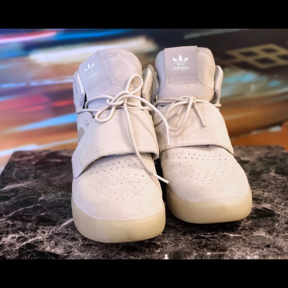 Adidas Tubular Invader Strap cream & gum sz 11.5 - Picture 3 of 3
